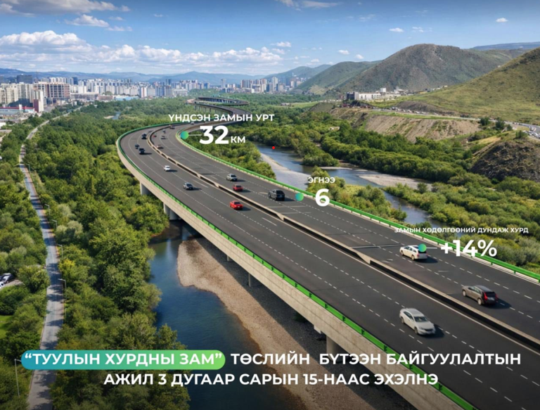 Туулын хурдны замын ажил гуравдугаар сарын 15-наас эхэлнэ